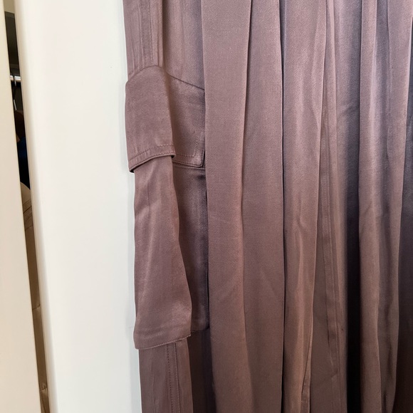 Anthropologie. NWT. Size 2. Brown Satin Parachute Pants. - Picture 6 of 16